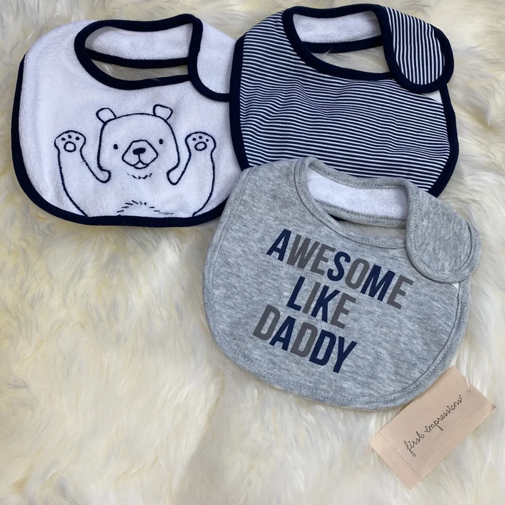 •first impressions• Baby Bib Trio NWT
